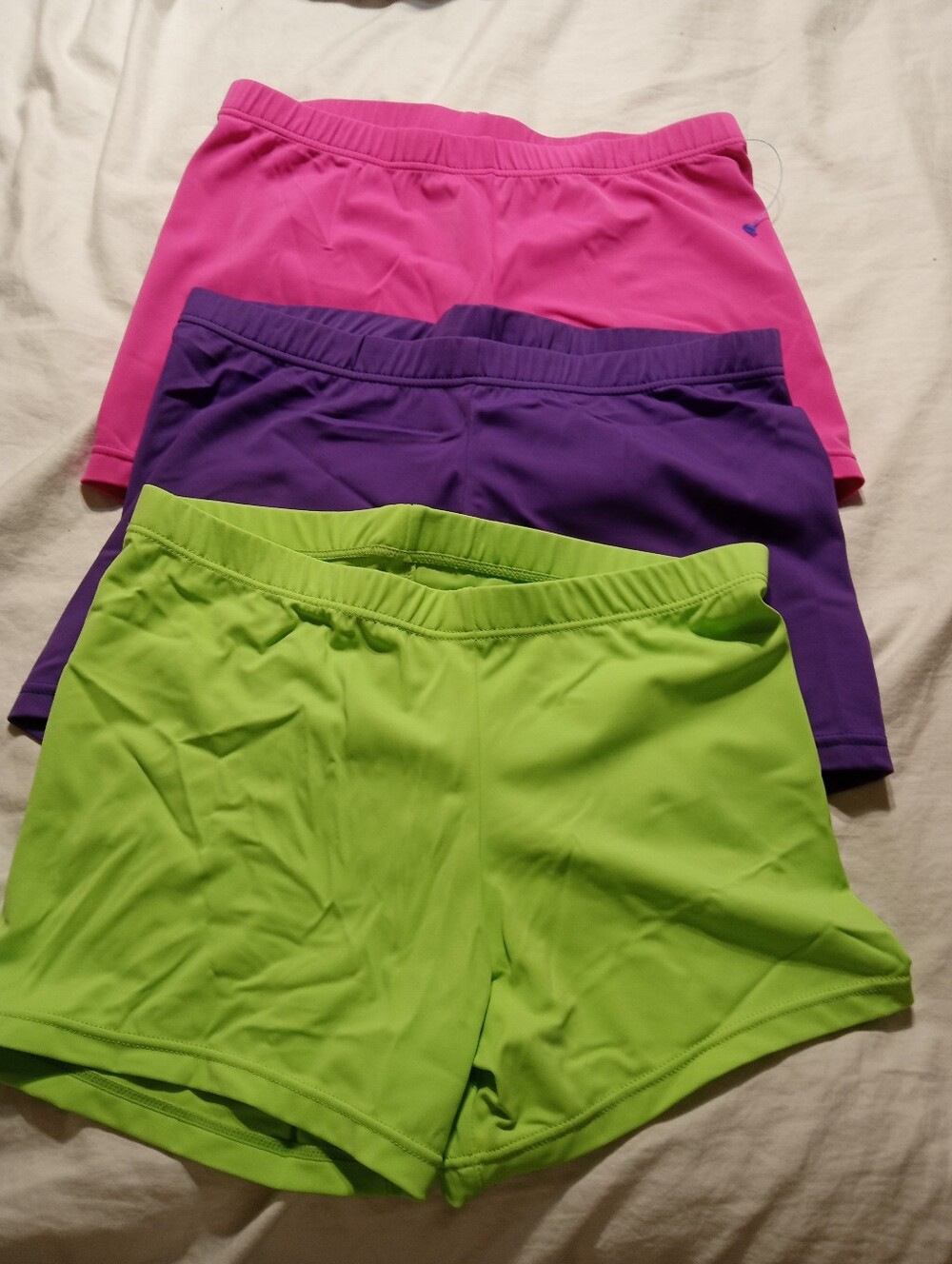 balera Women's Athletic Shorts - Hot Pink, Purple, Lime Green (3-Pack)